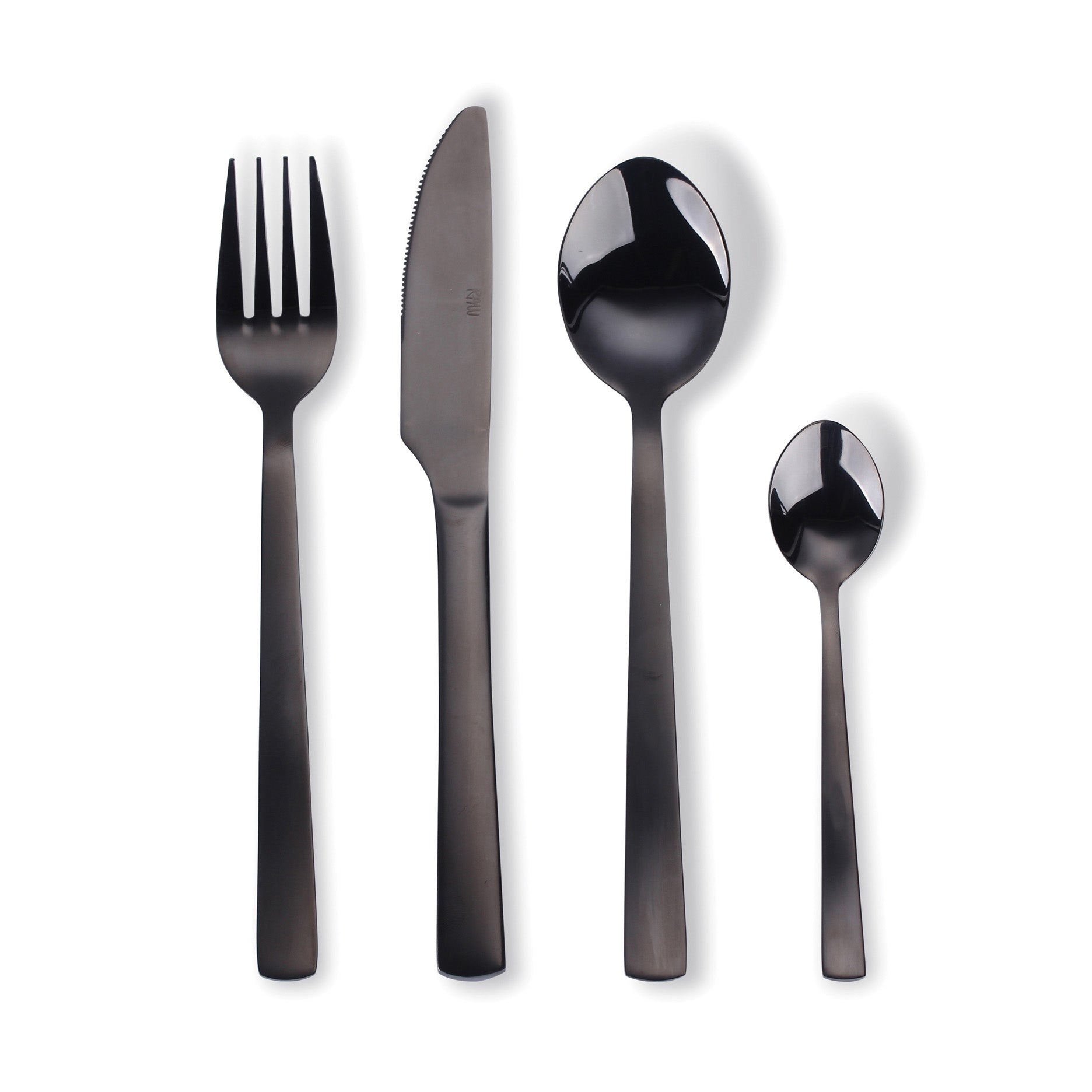 RAW bestiksæt 16 dele sortfarvet